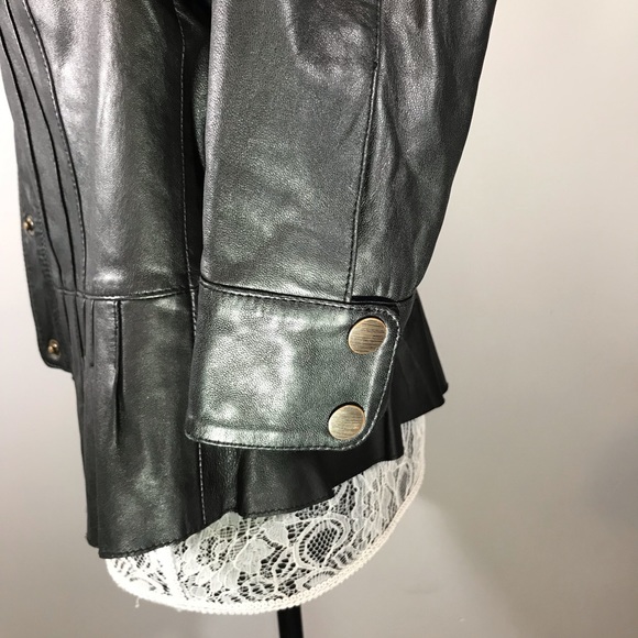D.2.K soft leather jacket with pleated hem - Picture 6 of 8